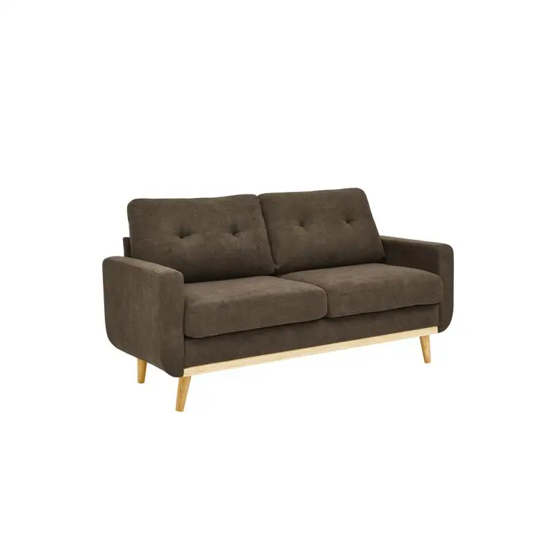 مقعد معنقدة حديث واسع مقاس 67.7 بوصة من منتصف القرن مع أرجل خشبية وتصميم قماش مريح لغرفة المعيشة #5