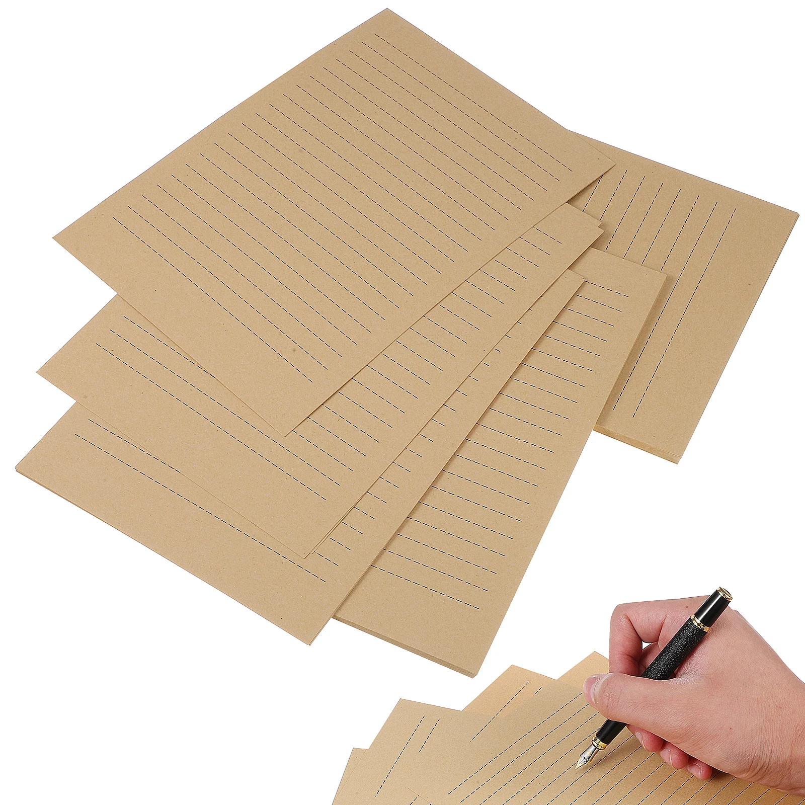 

200 Sheets Vintage Stationery Letter Paper Elegant Lined Greeting Cards Papers Mini