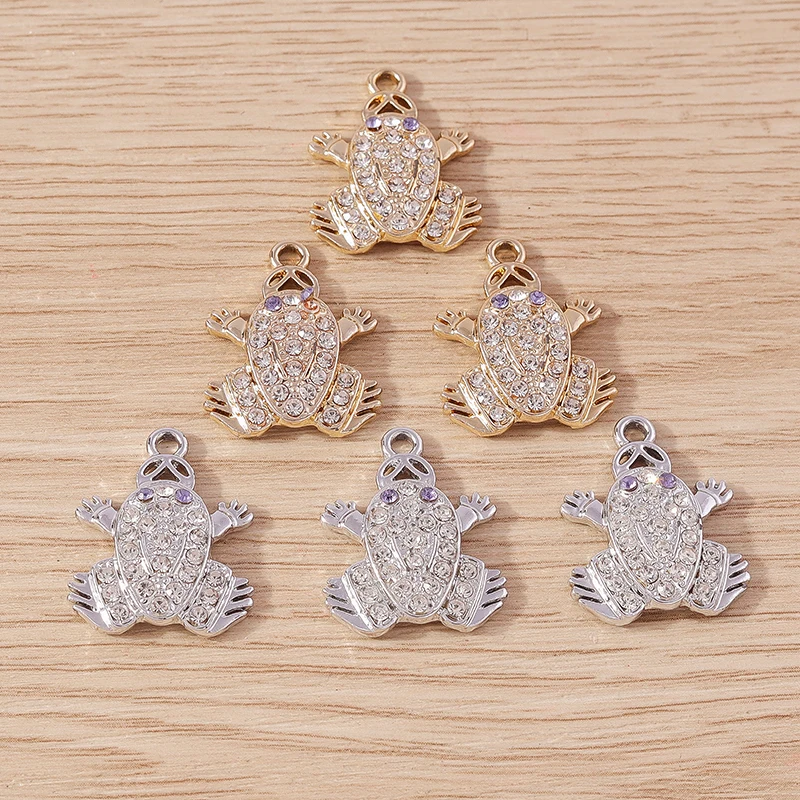 

Tusember 10Pcs Crystal Lucky Toad Charms Frog Pendants For Jewelry Making Handmade Animal Bracelets Necklaces DIY Earrings
