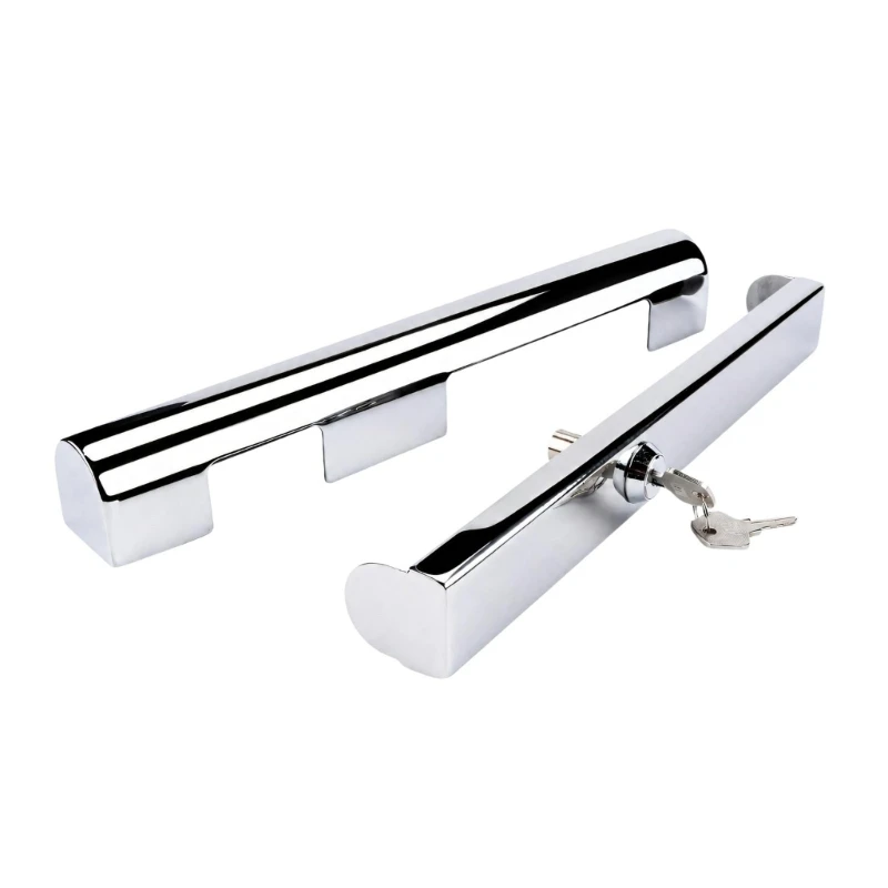 Keyed Marine Motor Lock Bar for Outboard Security Stainless Steel 11.89Inch Lock Set with Polished Hardware for Boat Mooring Use