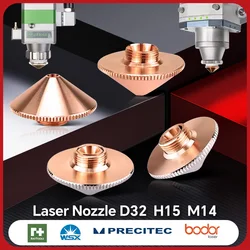 Laser Nozzle to Machine for Cutting D32 H15 M14 Single Double Chrome for Raytools Laser Head BT240 BM114 BM110 Precitec