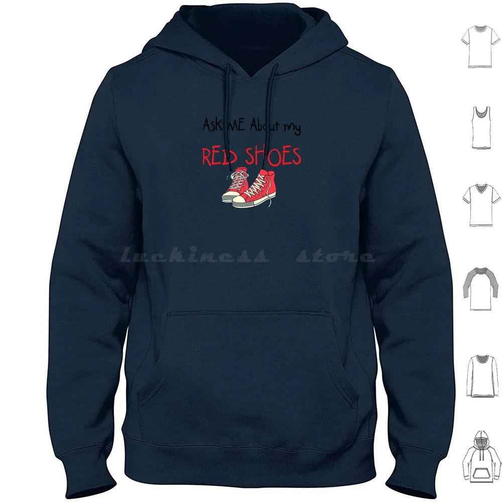 Ask Me About My Red Shoes Hoodies Long Sleeve Red Shoes Fasd Fetal Spectrum Disorder