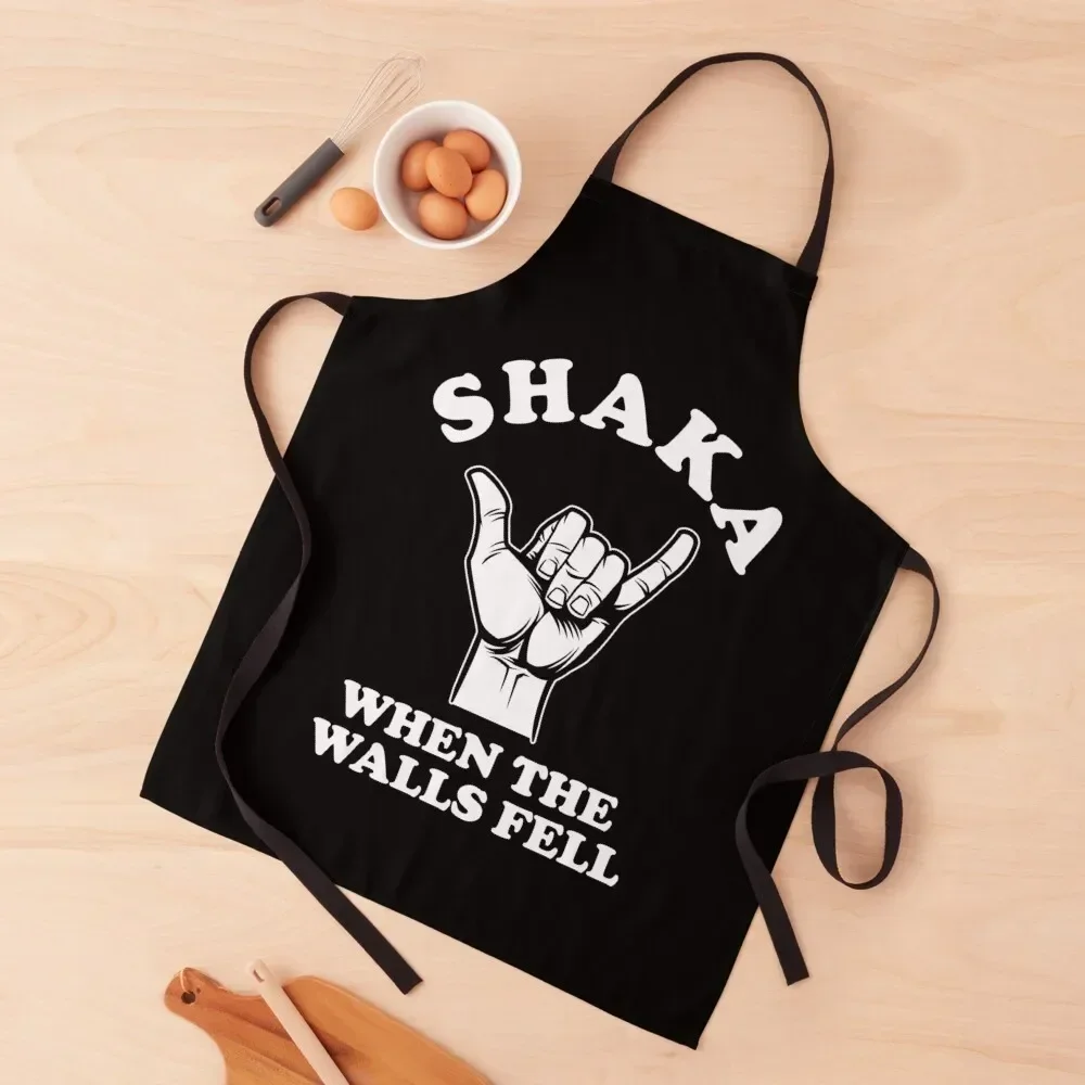 

Shaka, When The Walls Fell Apron bib For Women Kitchen For Nail Stylist Apron