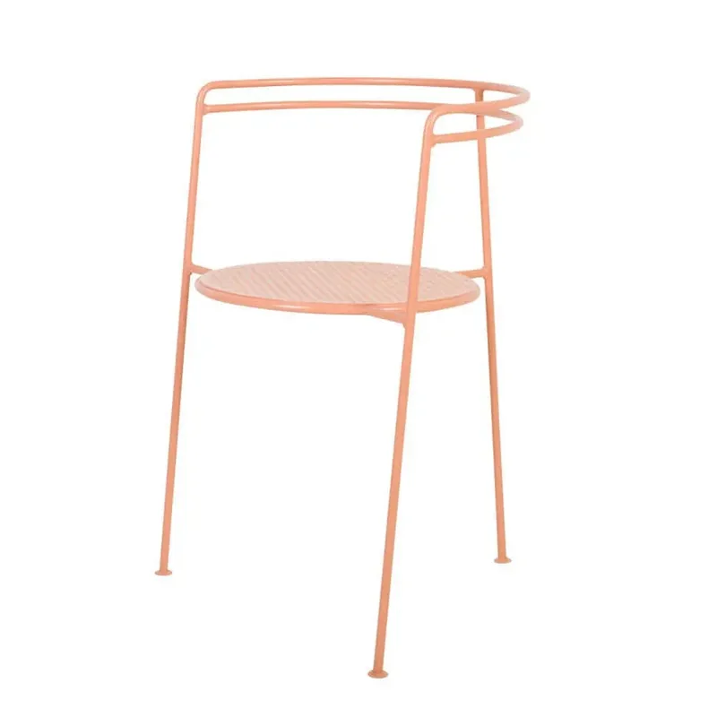 

Simple modern outdoor, metal hollow, dining room balcony chess room casual tea room set chair