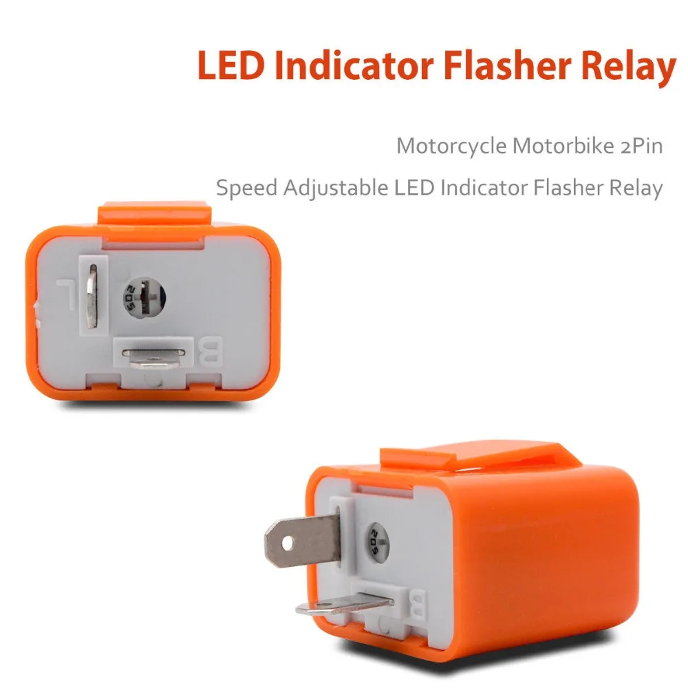 Flasher relay for LED indicator motorcycle motorbike bike resistor 2 Pin 12V