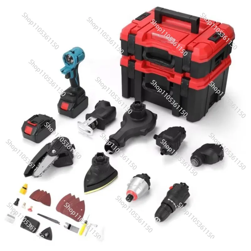 Cordless All-in-One Multi-function Power Tool Set Household Repair DIY 20 Head Options for Makita Batteries Plastic Hard Case view 2
