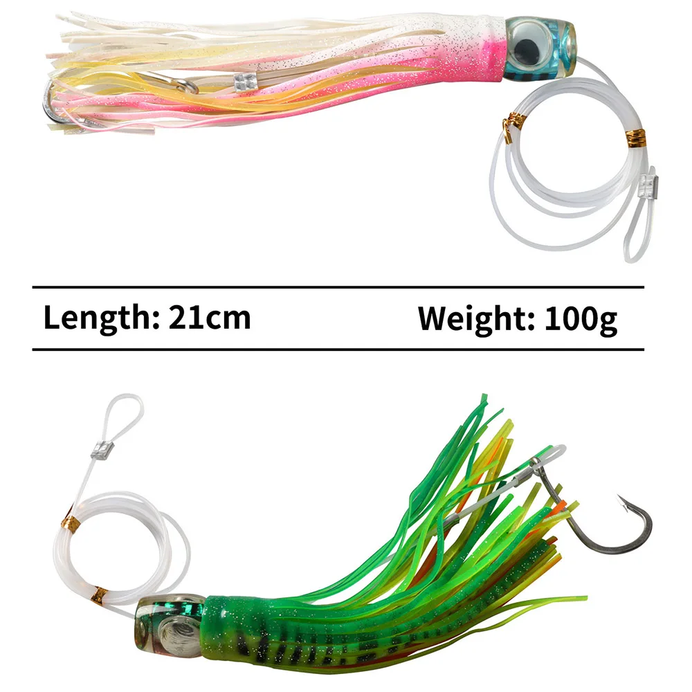 1pc Offshore Trolling Lures 65G/100G Octopus Skirt Bait Boat Fishing Saltwater Lures for Swordfish Mahi Wahoo Big Game Fishing