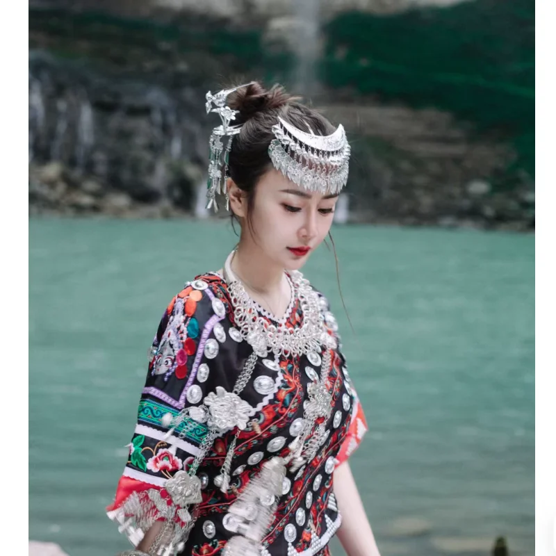 

Chinese Hmong Two-piece Headwear Stage Performance Accessories