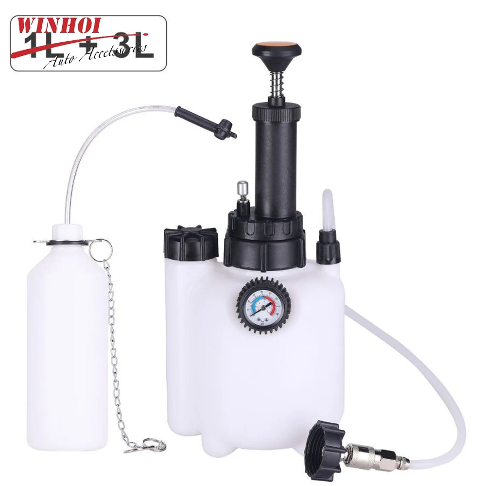 3L+1L Car Brake Bleeder Kit Device Large Capacity Oil Exchanger Pump Car Brake Pumping Tools Oil Fluid Replacement Equipment