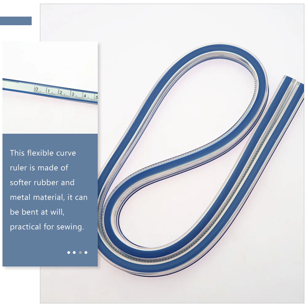 Règle de courbe Flexible en forme de serpent, 2 pièces, pour la couture, la mesure du dessin, courbe française, conception d'ingénierie artistique