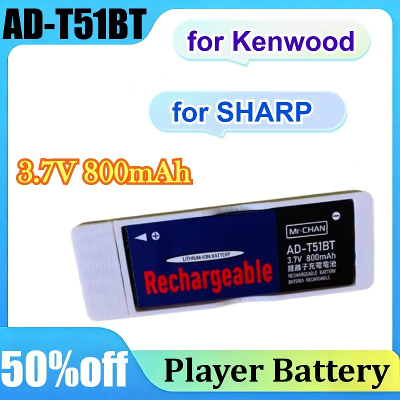 

AD-T51BT T31 for Kenwood NB-L11A for SHARP MD-MT821 MD-MT831 MD-ST521 MD-ST531 MD-ST501 MD-701 MD-SS322 MD Player battery