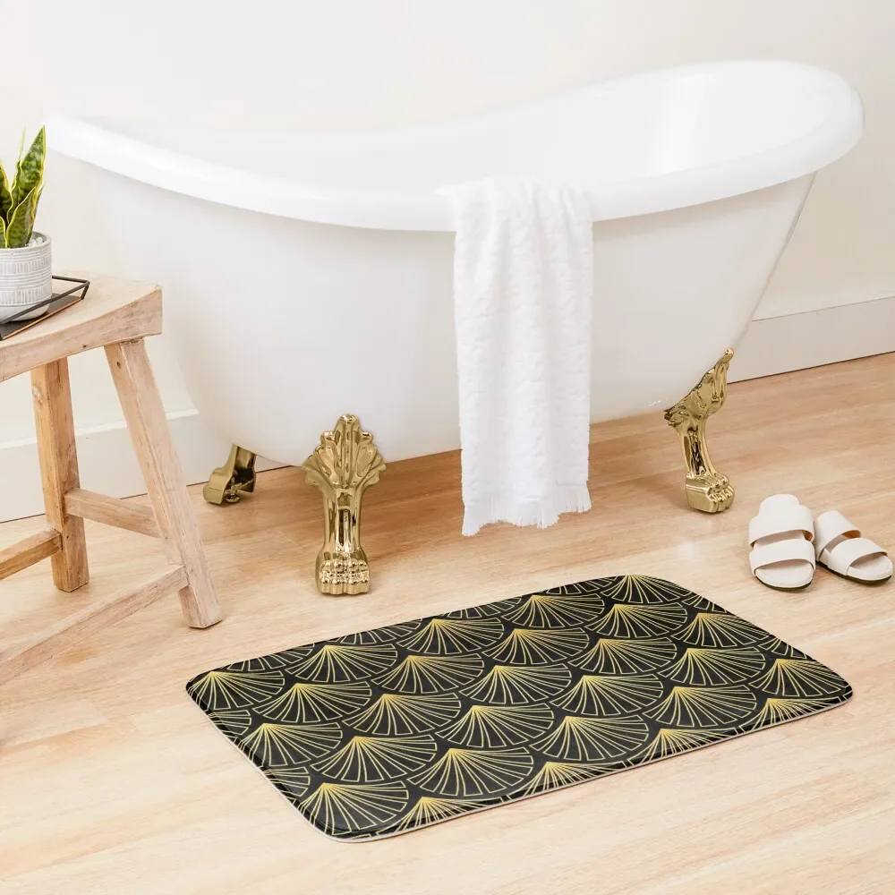 

(Faux) Singapore Art Deco Motif Pattern Bath Mat Set Ofs In The Bathroom Rugs Baths Mat