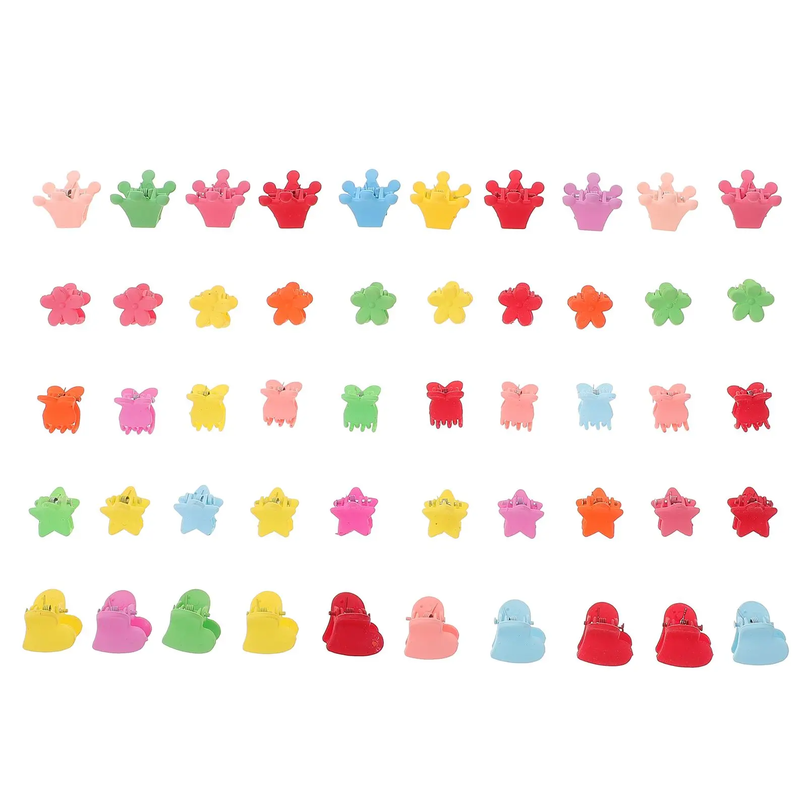 

50 Pcs Girls Hair Claw Clips Jaw Grip Clamp Small Mini Plastic Baby Toddler Kids Hairstyle Accessories Hair Tools