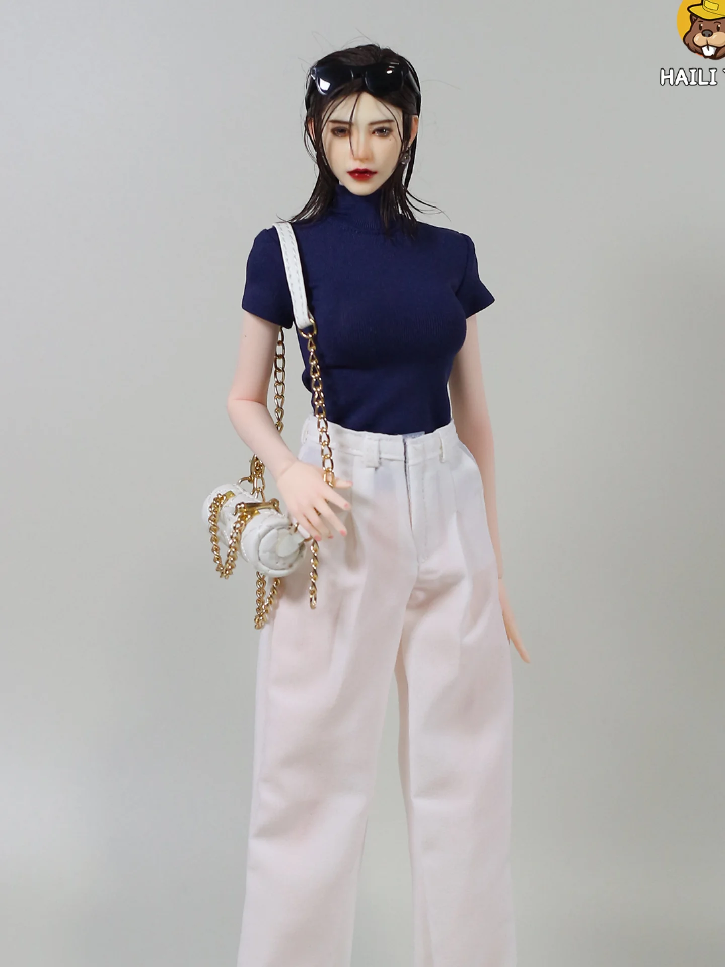 High Quality HAILI TOYS 1/6 Scale Female Soldie Office Commute Casual Wear Clothing Set Fit 12inch Action Figure Model Toys
