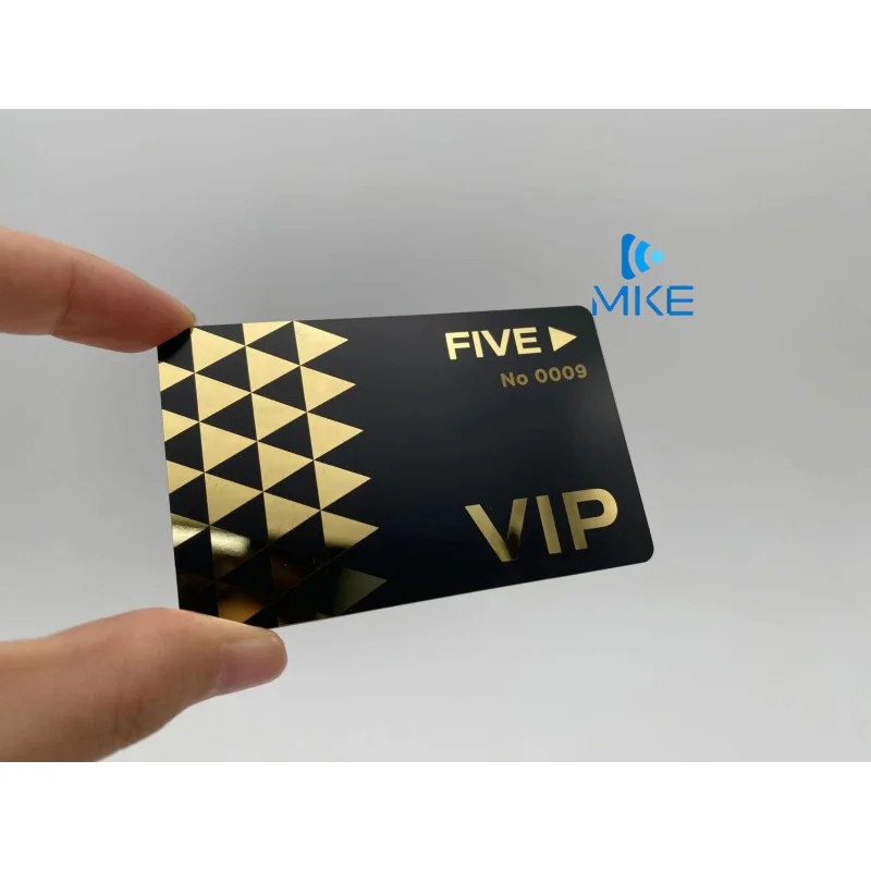 Customized.product.DU Black and gold stainless steel business metal cards