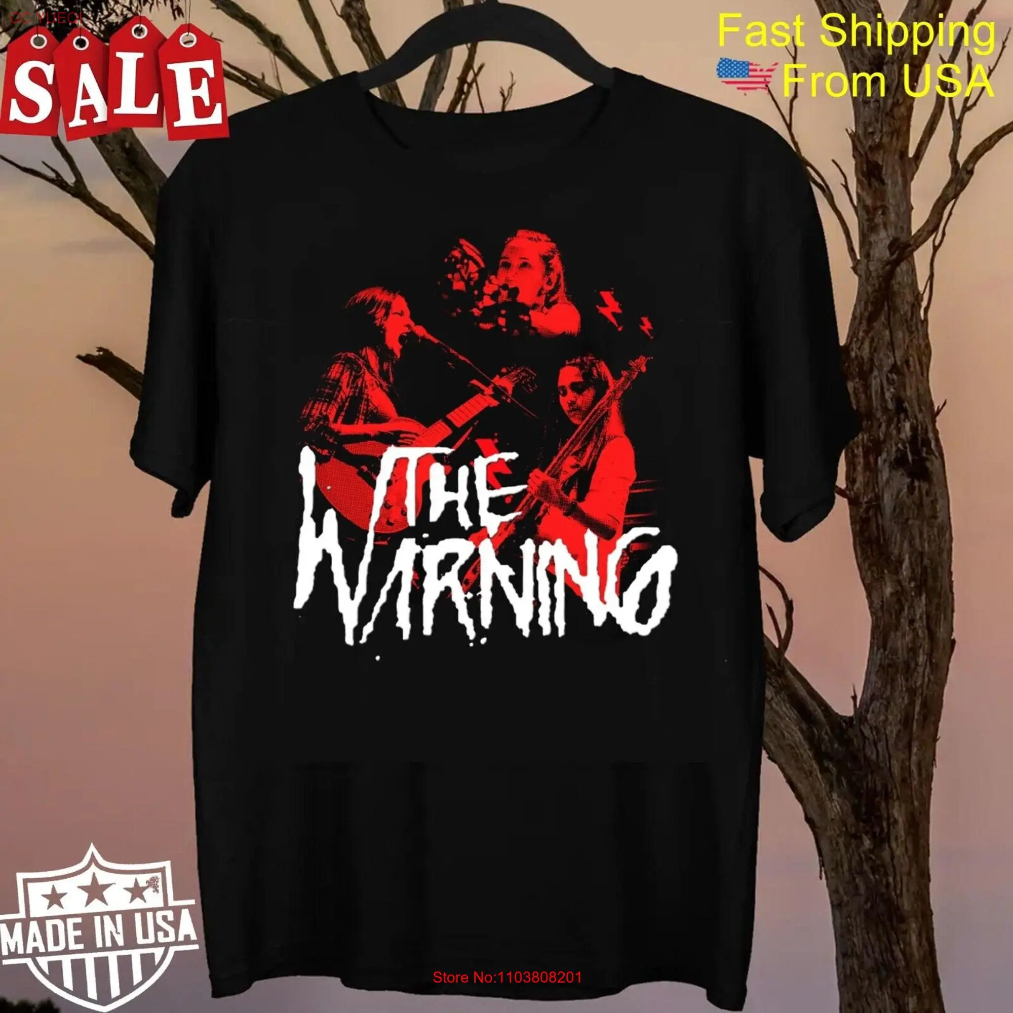 The Warning Band rock T Shirt Music long or short sleeves