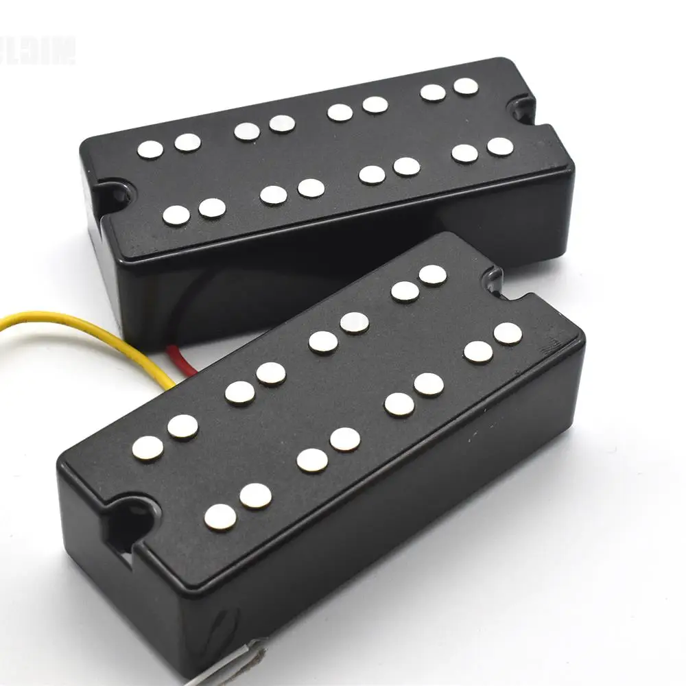 1Set Black Open Sealed 4 String Bass Guitar Pickups Humbucker 2 Mounting Screw Hole - Neck & Bridge