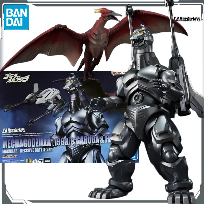

Bandai Original S.H.MonsterArts Mechagodzilla [1993]&Garuda&Fire Rodan Anime Action Actionable Model Toys Model Gifts for Boys