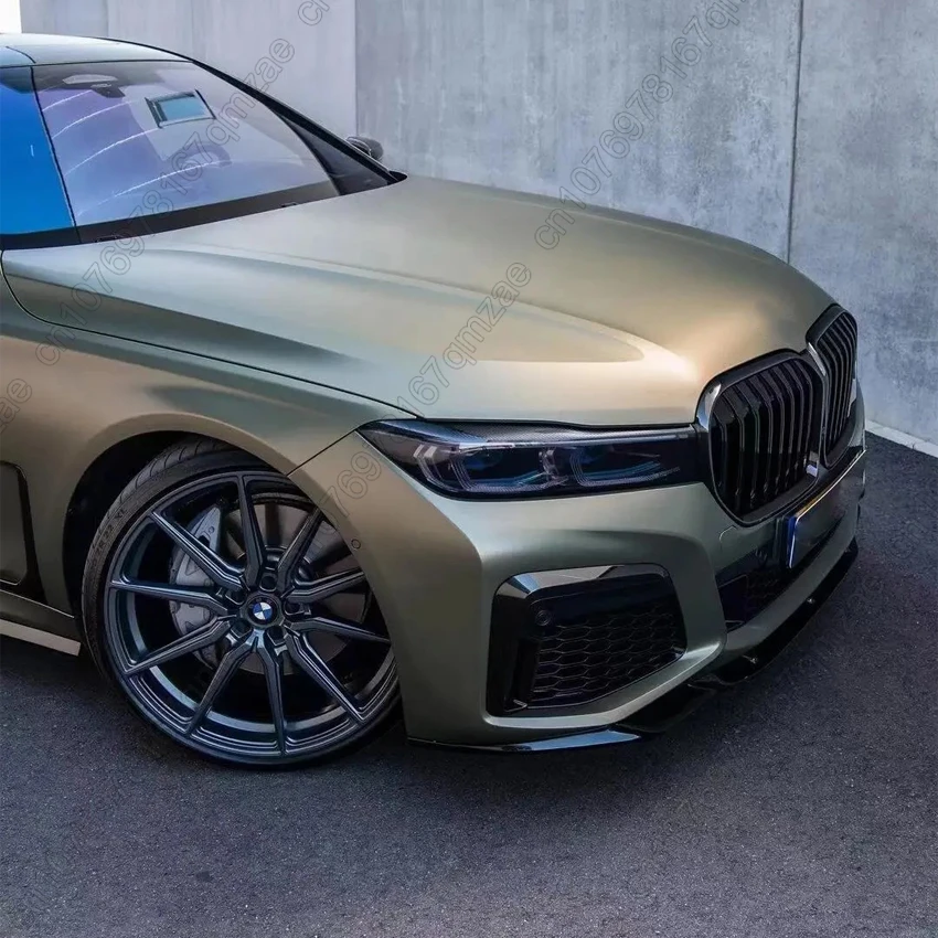 BMW G11 G12 740i 750i Li M760Li LCI M 스포츠 2019-2022 레이싱 프론트 립 턱 앞치마 가드 바디 키트 용 앞 범퍼 립 스포일러 썸네일 2