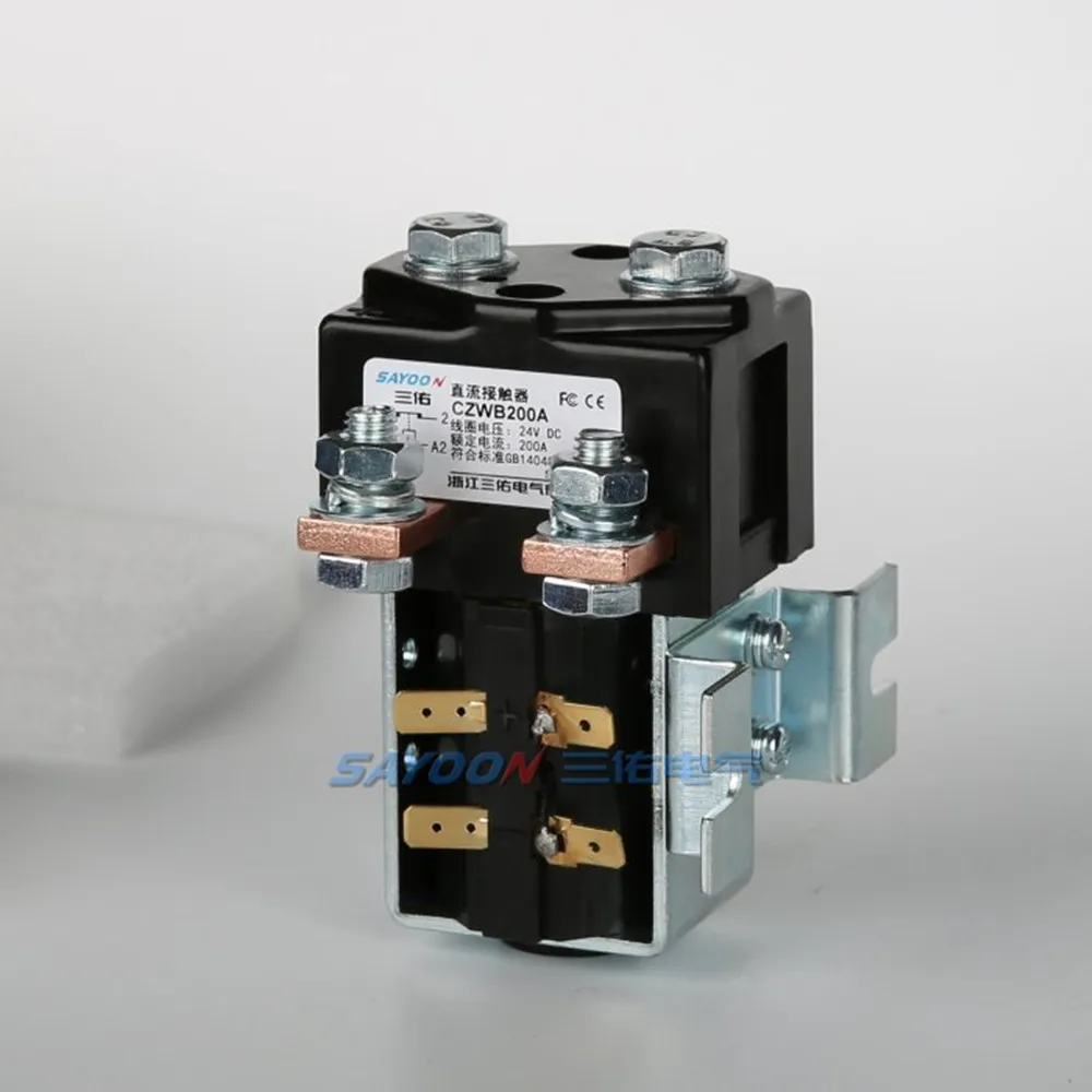 

SAYOON CZWB200A DC6V 12v 24V 36V 48V 60V 72V 200A contactor used for electric vehicles, engineering machinery and so on.