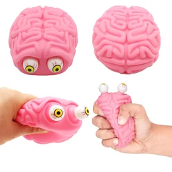 Squeezing the Brain Anti Stress Flippy Brain Squishy Eye Popping Squeeze  Toy Cool Stuff Kids ADHD Autism Anxiety Relief Toy