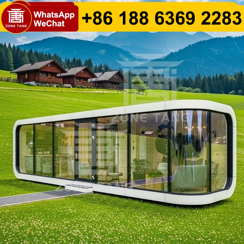 

Villa Long Life Double Wide Manufactured Homes Space Capsule Home Steel House Tiny Home Mobile Catering Truck Apple Capsule Home