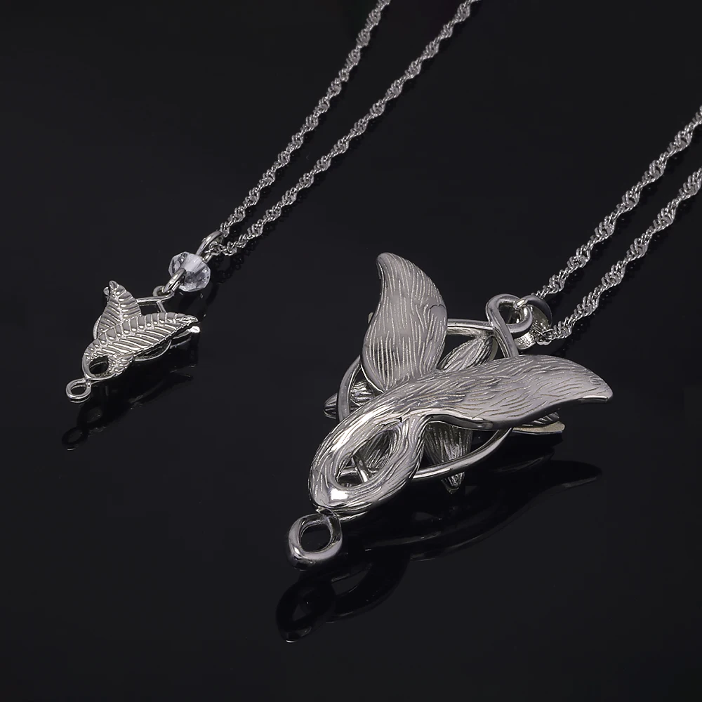 925 Sterling Silber Twilight Star Arwen Halskette Elfen-Anhänger Damen Vintage Film Party Schmuck – Detail 5
