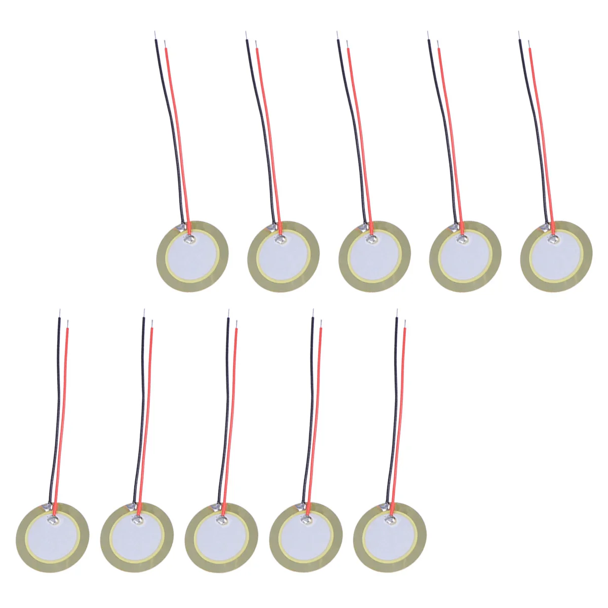 20PCS 20mm Piezo Disc Membraan Elementen Zoemer Koperen Plaat Piëzo Keramische Chips met Leadwires