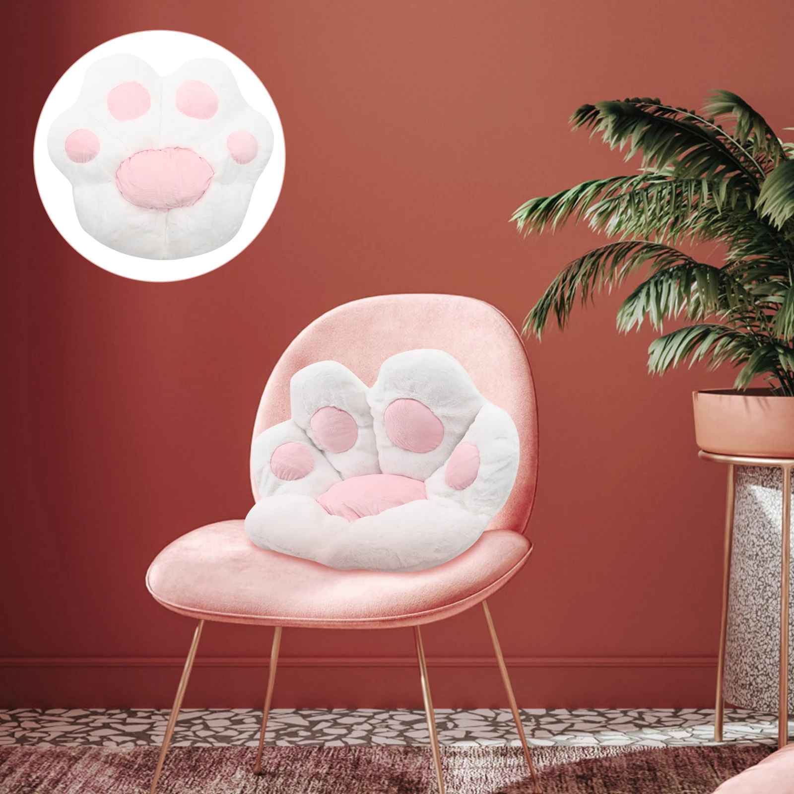 

Paw Decor Cat Pad Office Seats Cartoon Back Sitting Cushions for Chairs Gaming Chair Cushion Home Chair Cushion