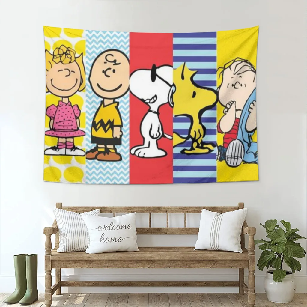 Snoopy Peanuts Tapestries   Room Decoration Items Home Décor Bedroom Wall Decorating Cloth