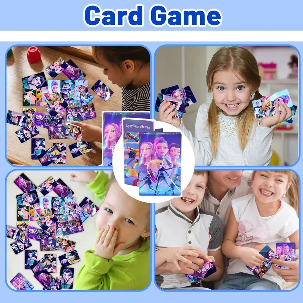 30 Pcs Double-sided K-POP Demon Hunter Girl Group Collectible Game Laser Cards Anime Collectible Set for Fans Holographic Cards