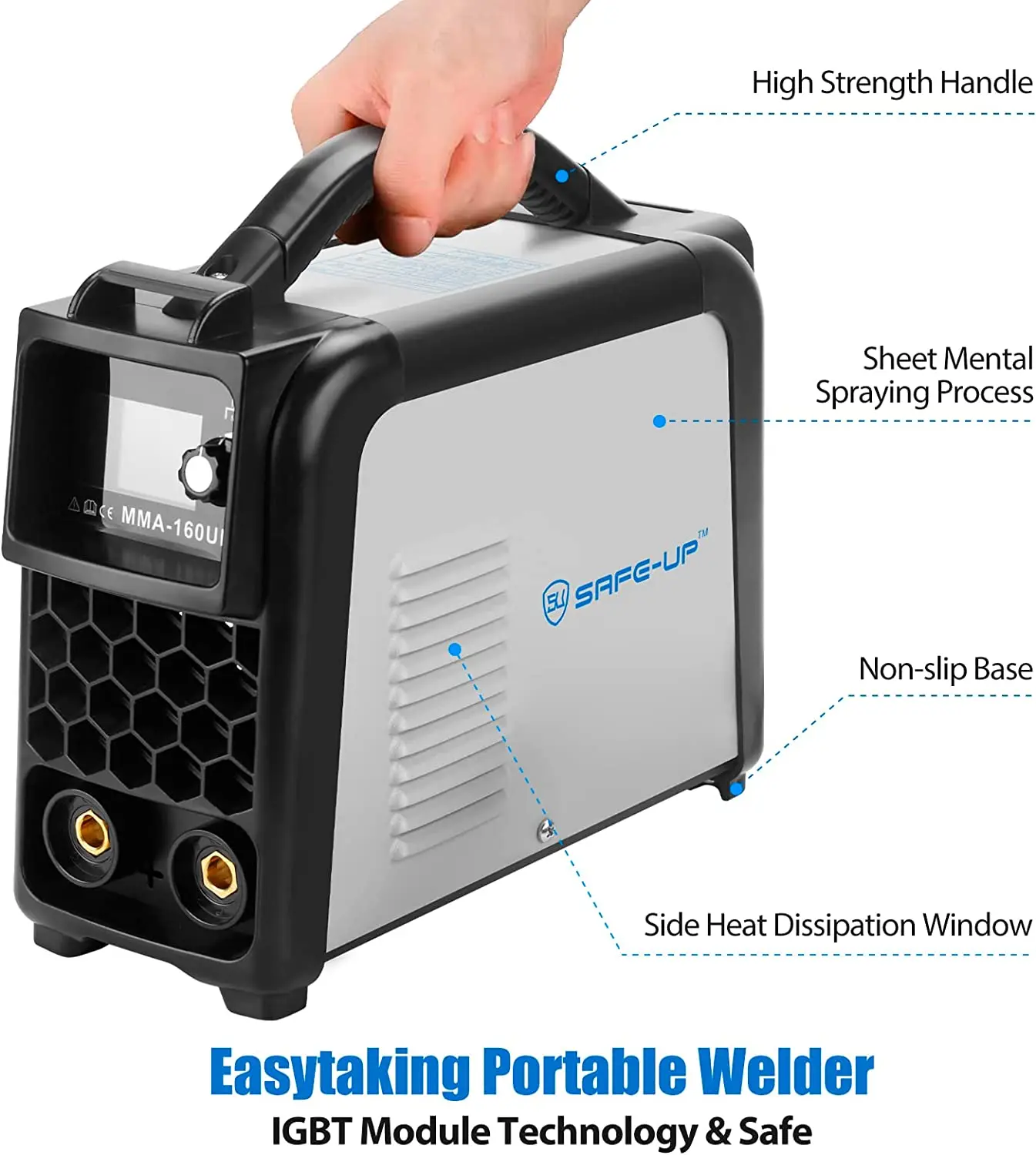 2025 جديد جودة عالية 220 فولت MMA160amp دليل المعادن قوس لحام Igbt المحمولة الكهربائية آلة لحام للعاكس #3