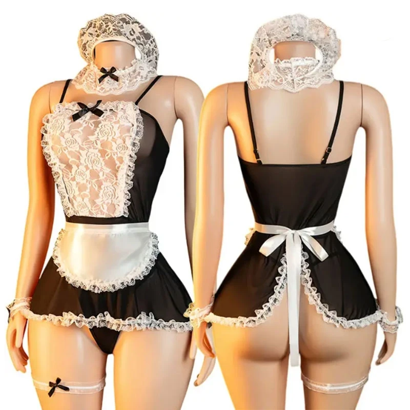 Sexy Lingerie Crotchless Backless With Thong Sexual Woman Sultry Erotic Costumes Dress Sex Uniform Cosplay Sexi Outfits