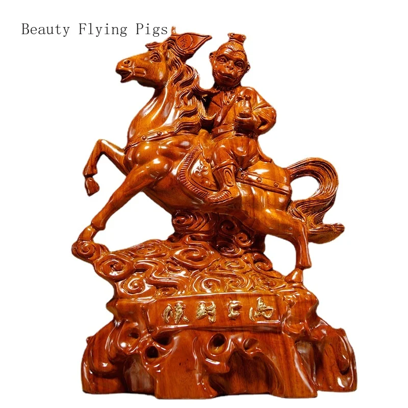 Original Classical Solid Wood Horse Character Home, Living Room, Office, Mahogany Crafts, Business Gifts Home Decor