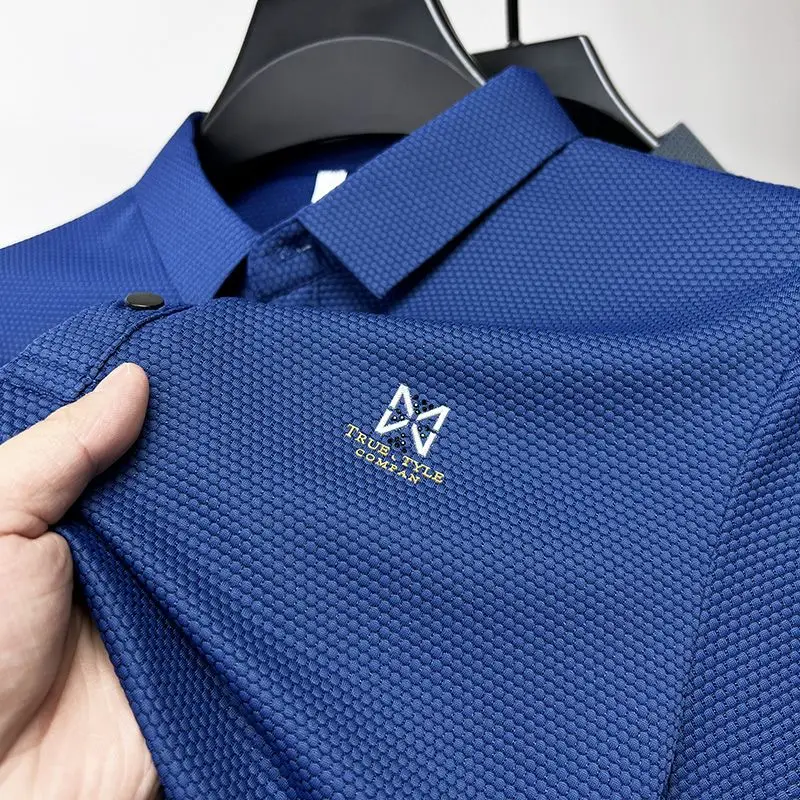 メンズ半袖ポロシャツ,ラペルシャツ,レタリングプリント,カジュアル,通気性,トレースなし,ハイエンド,夏のファッションブランド