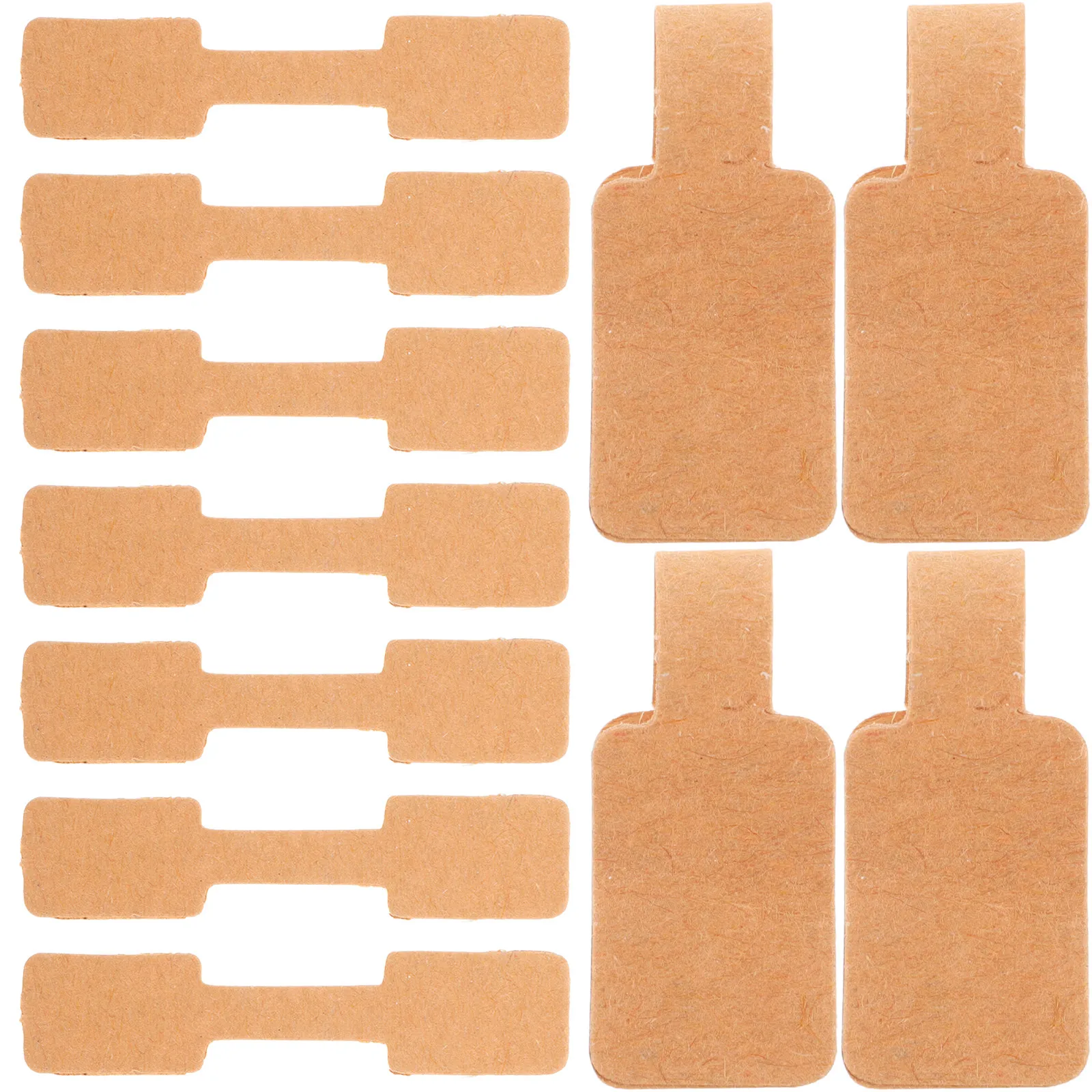 

300Pcs Kraft Paper Price Tags Blank Square Hanging Labels Easy Remove Jewelry Rings Necklace Bracelet Display Tags for Shop Mall
