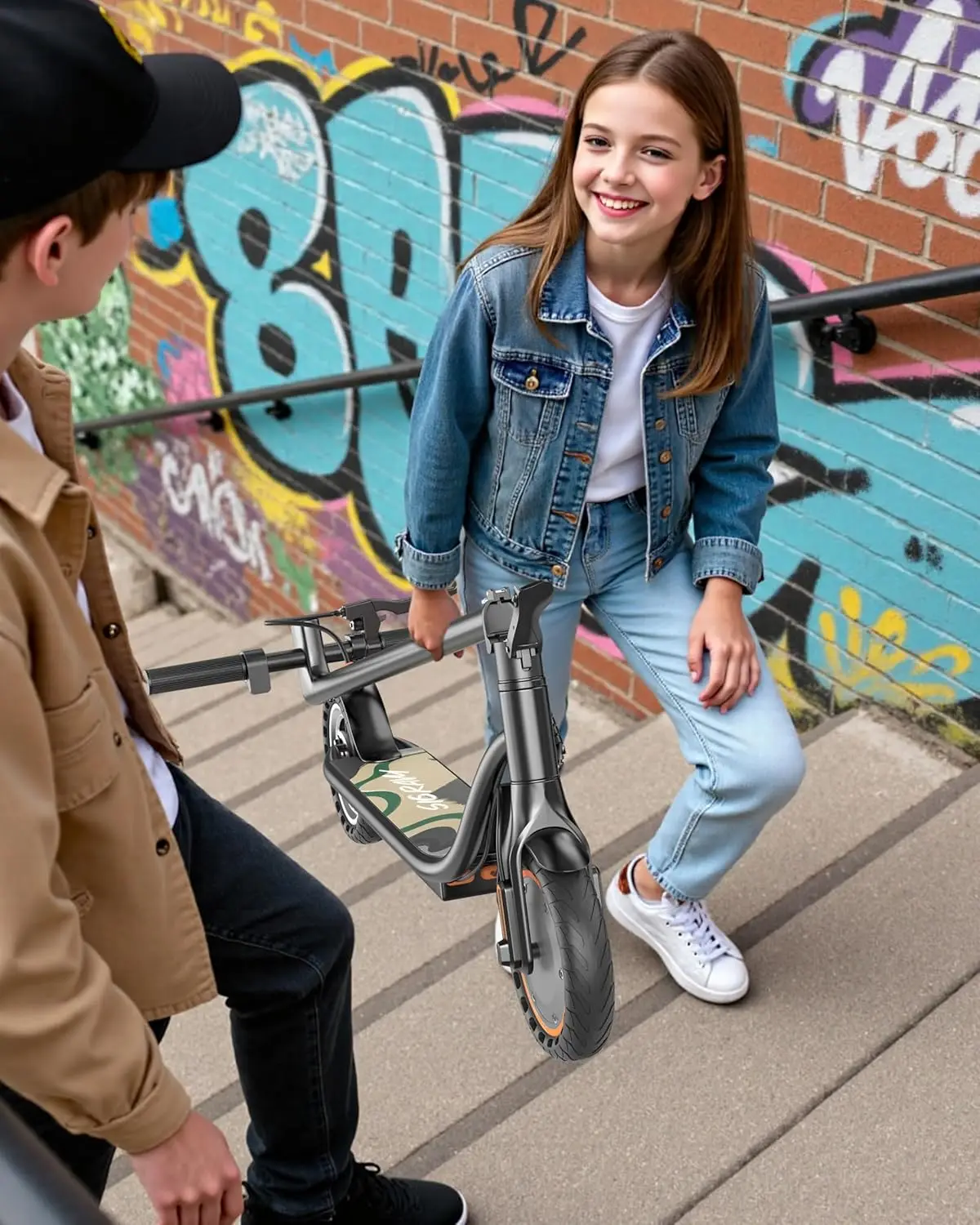 Sigravy Electric Scooter for Kids,Teens,Teenager, Students, Foldable Commuter E Scooter for Teens, 350W Motor, 19 MPH, Up to 26 Miles Range, 8.5" Solid Tires, Cruise Control, 19MPH Max Speed, LED Display,APP Control view 7