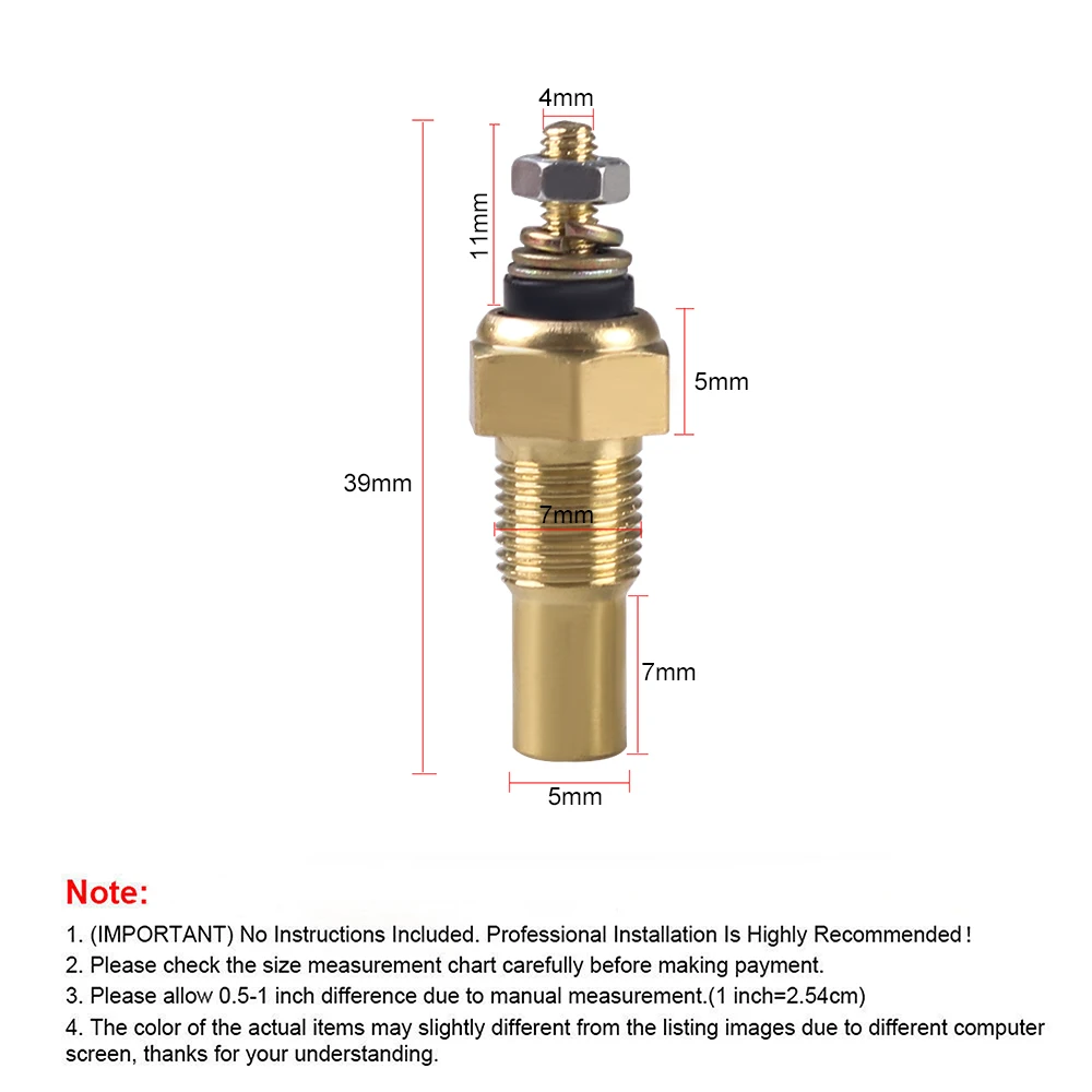 12V Racing Car gauge Oil Temp Sensor Water temperature Sensor 1/8 NPT