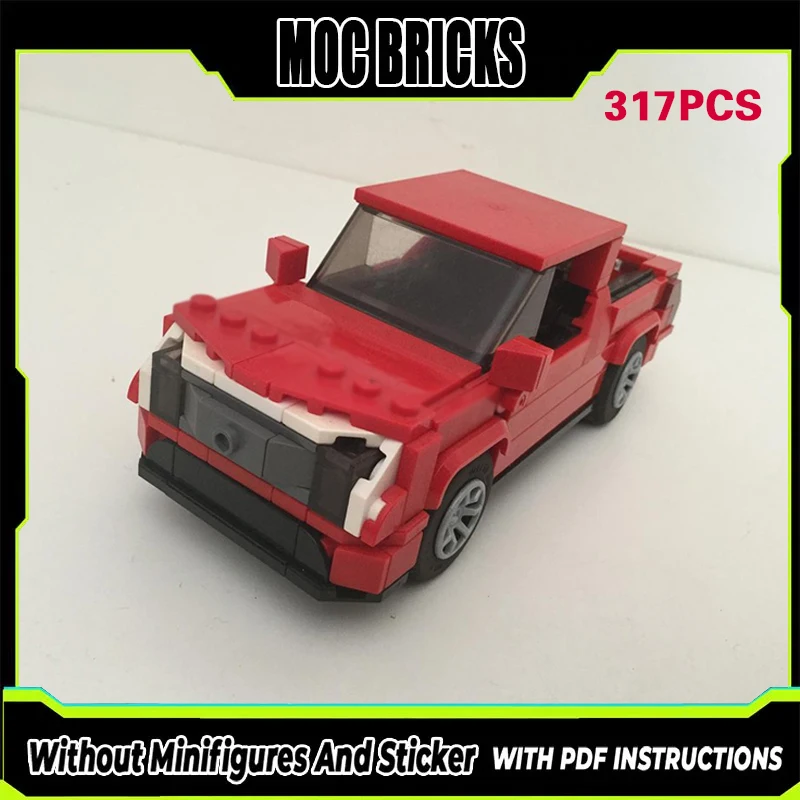 

Конструктор City Car Model MOC: Красный электрический пикап, модульная технология, подарки, праздничный набор для сборки, детские игрушки