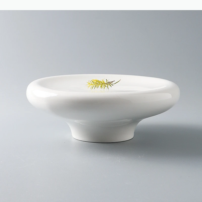 

Тарелка с высокой ножкой, утолщенные керамические обеденные тарелки, тарелка для десертного супа, суши, сервировочные тарелки, поднос для тарелки Dim Sum