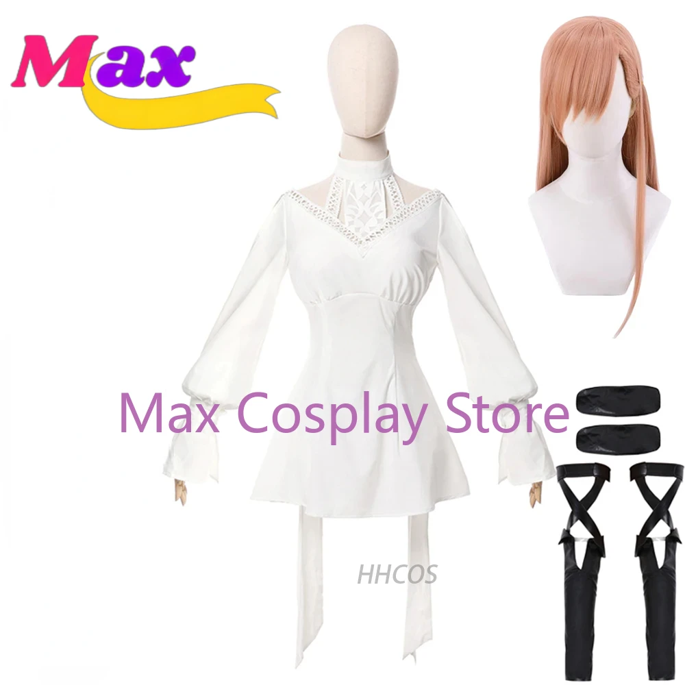 Max FF14 Ryne Minfilia Cosplay Costume Wig  White Cute Lace Dress Game Cosplay Women Christmas Party