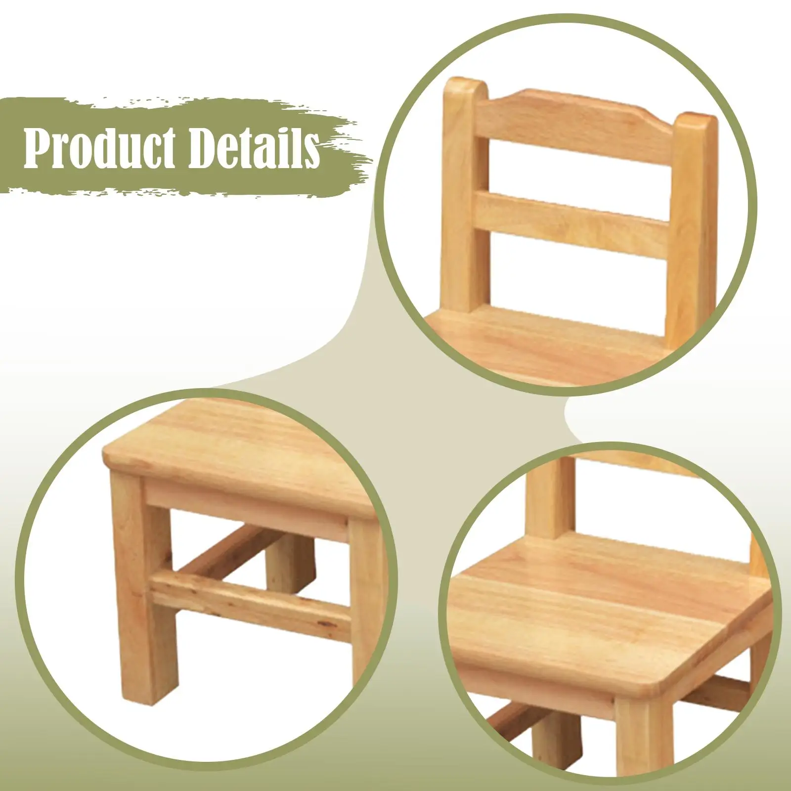 Chaise en bois pour enfants pour jouer ou activité Chaises pour enfants en bois pour table Chaise à dossier échelle fiable entièrement assemblée pour salle de jeux