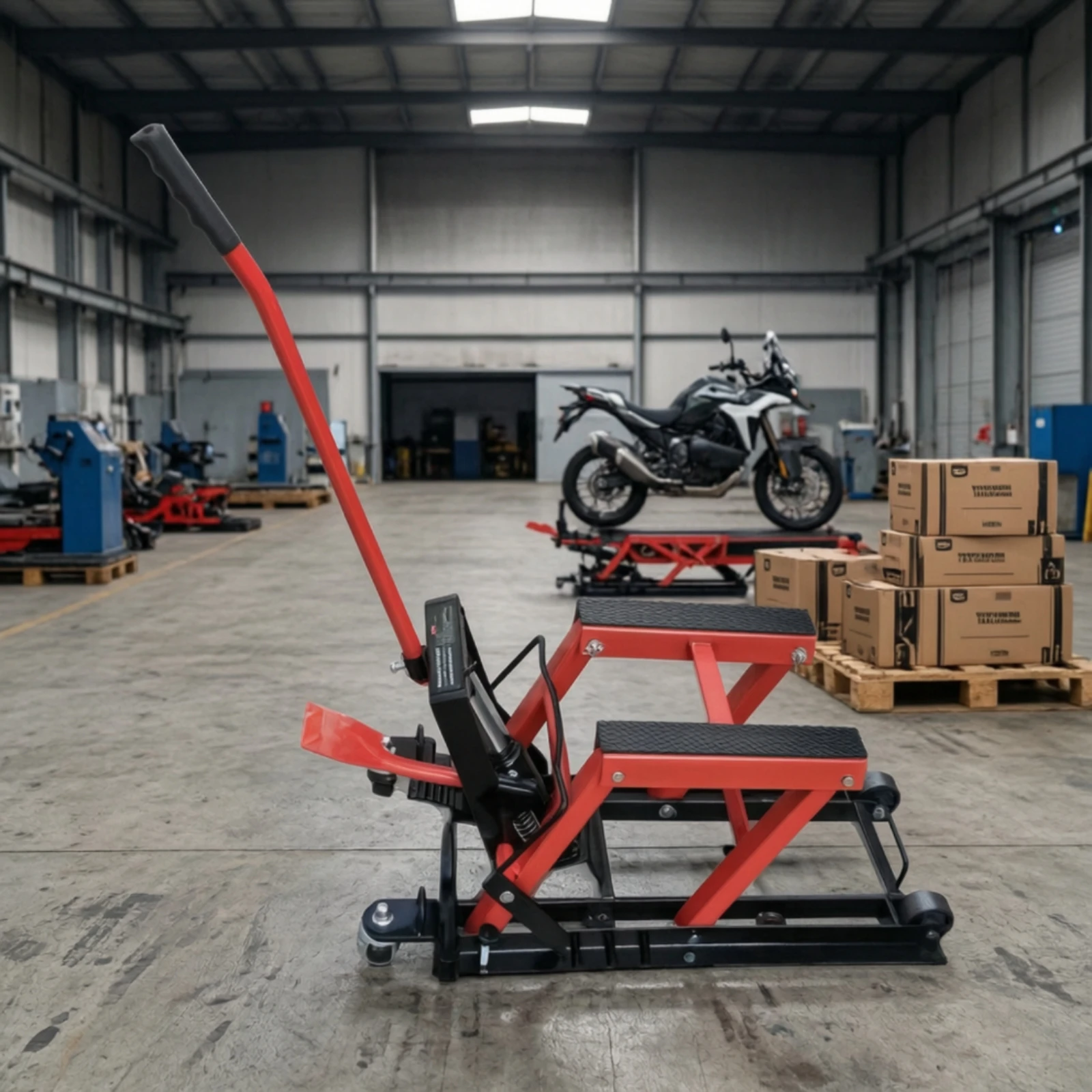 바퀴가 달린 오토바이 리프트 잭, 낮은 지상고의 바퀴가 - Tools For Motorcycle Workshop 리뷰 및 가격