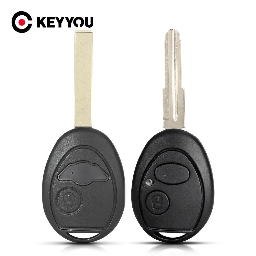 KEYYOU For BMW Mini Cooper S R50 R53 Rover 75 For BMW Remote Car Key Case Cover 2 Button Uncut Blade Key Shell Fob