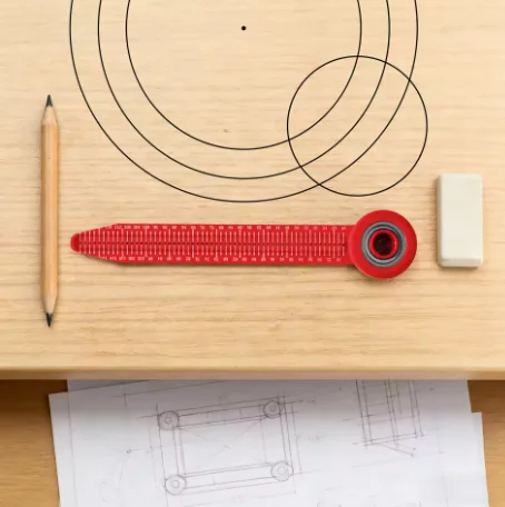 Precision Woodworking Scribe Gauge Circular Drawing Compass Carpentry Hole Ruler - Marking Measurement Tool for Woodworking