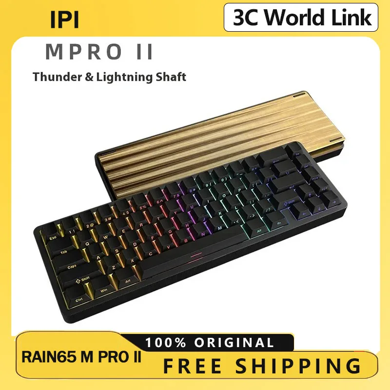 

Ipi Rain65 M Pro II Magnetic Switch Keyboard Cnc Aluminum Alloy with Backlighting Pbt Side-Engraved Keycaps Rt0.01 for Pc Gift
