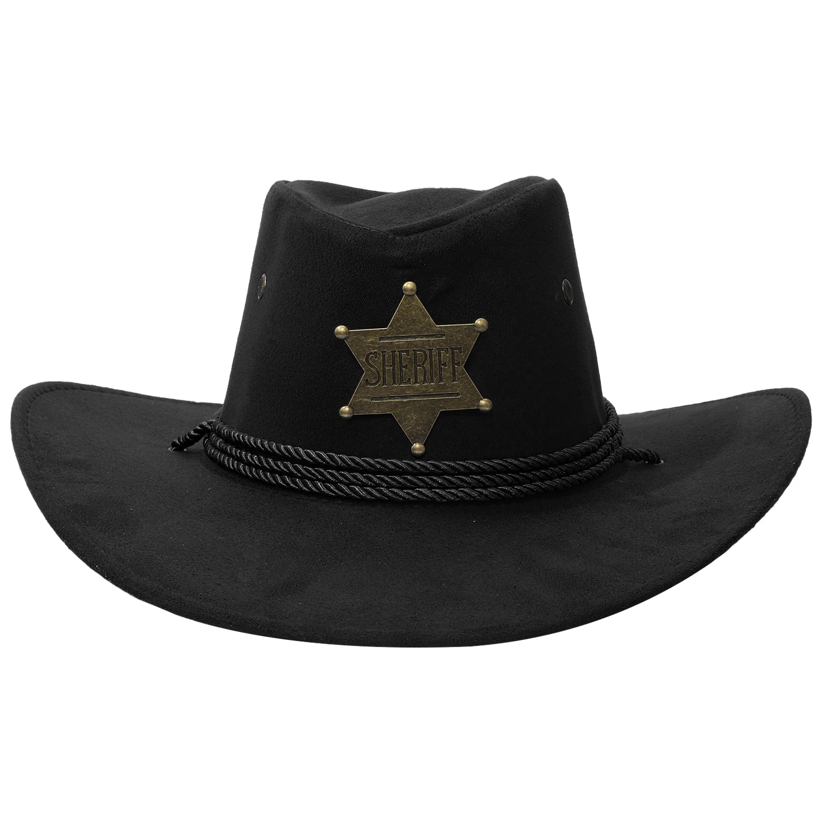 

Western Cowboy Hat Adjustable Wide Brim Cowboy Cap Vintage Gentleman Cowgirl Jazz Hat Holidays Party Cosplay Costume Accessories