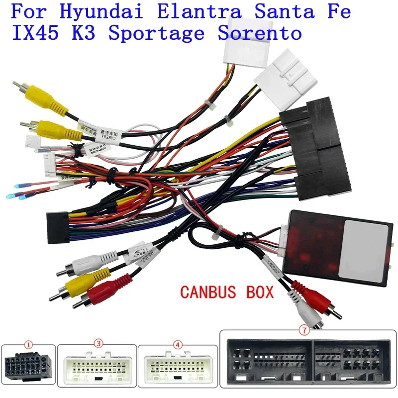 

Автомобильный радиокабель CAN Bus адаптер жгута проводов разъем питания для Hyundai ix45 Kia Sportage K3 Sorento Cerato
