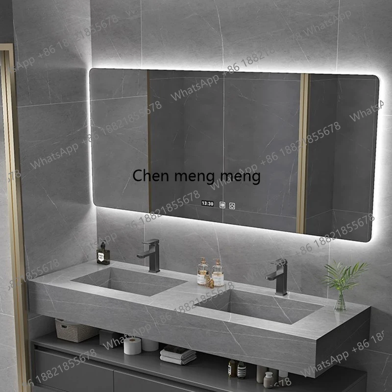 ブラック照明付き棚付きバスルームキャビネットオーガナイザー高 - Home Bathroom Vanity Combo のレビューと価格