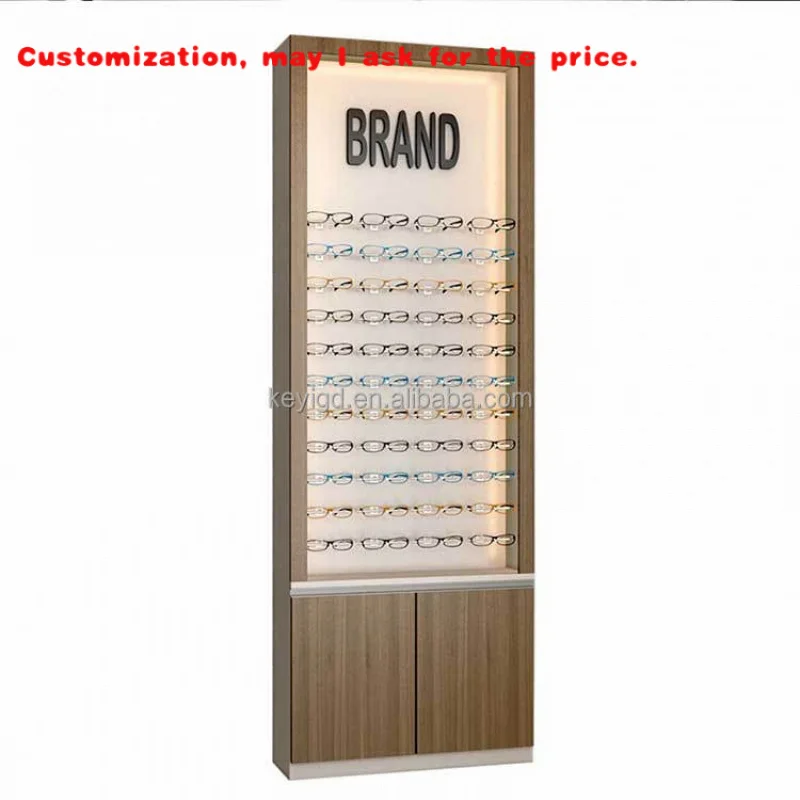 custom.Sunglasses Display Stand Wood Glasses Wall Cabinet Optical Shop